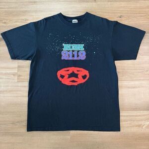 Rush Size L 2112 Graphic Tee Shirt Album Cover Black Paint Splatter Y2K 2000s